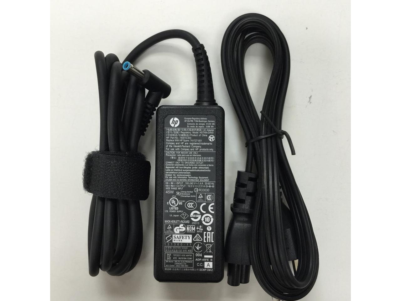 45W-HP.jpg HP original 45W HP Stream 11 13 14 X2 Series Envy x360 HP ProBook 340 455 Elitebook 840 Charger AC Adapter:HP-45W BLUE PIN - Image 1