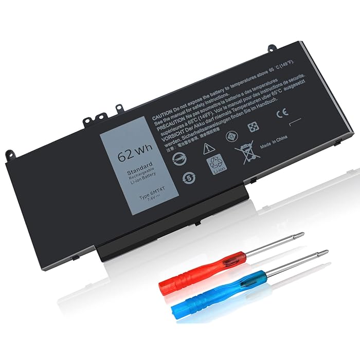 61tFD7pYWrL.SS700.jpg 62Wh 6MT4T 7.6V 5470 5570 Laptop Battery for Dell Latitude E5470 E5570 Precision 3510 7V69Y TXF9M 79VRK 07V69Y 079VRK 0TXF9M 0HK6DV - Image 1