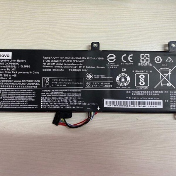 7.72V 39Wh Original L15M2PB5 L15L2PB5 Laptop Battery compatible with Lenovo IdeaPad 310 510-15ISK 5B10K87720 L15L2PB5