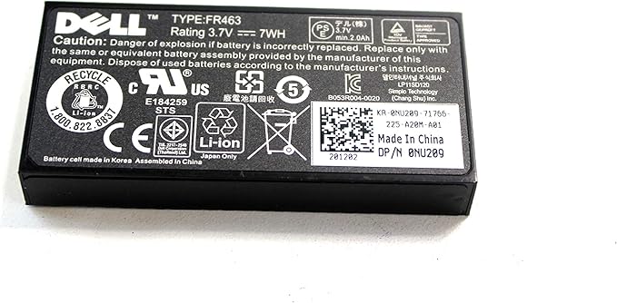 71rIccWKfOL._AC_SX679_.jpg 3.7V 7WH FR463 NU209 Laptop Battery compatible with Dell R900 R910 R710 2950 2900 6950 6850 PE1950 PE2950 P9110 U8735 Perc 5i 6i - Image 1