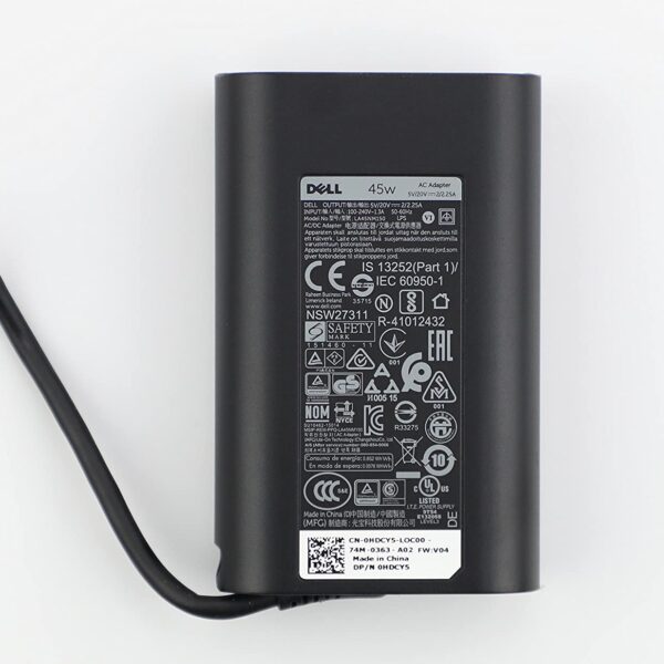 Dell DE 45W USB-C AC Adapter for-P/N: 689C4, 492-BBUU, LA45NM150, HDCY5, 0HDCY5, DA30NM150, 8XTW5, 08XTW5, ADP-30CD BA