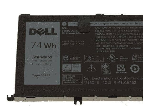 laptop battery for dell 15 7557 7559 INS15PD Series - 11.1V 74Wh 15 7000 7557 15-7557 P57F Ins 15PD-1748B 357f9