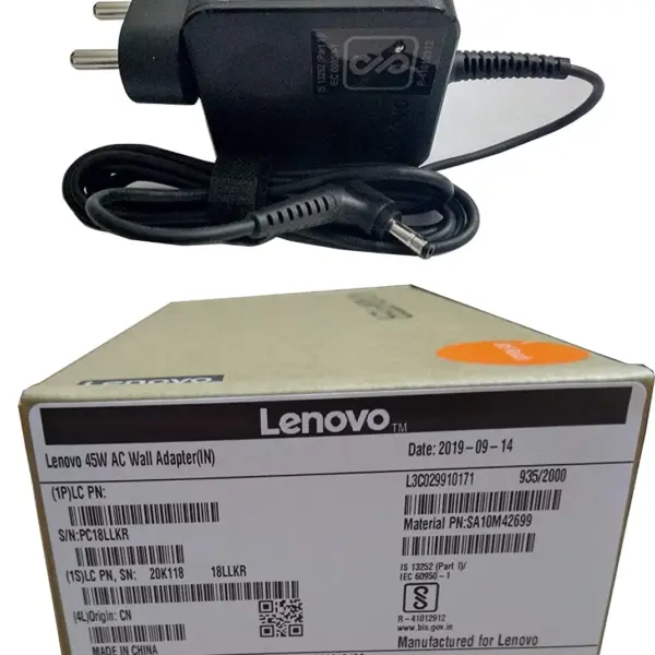 Lenovo Original 45W 20V Laptop Adapter Charger for Ideapad 100-14IBY 100-15IBY