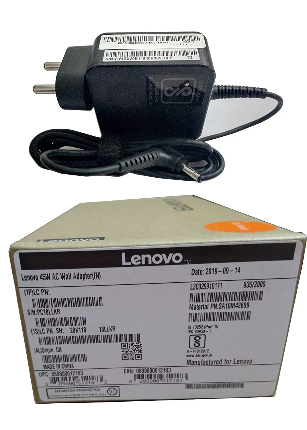 Lenovo-Wall-Charger-Slim-Pin_4.webp Lenovo Original 45W 20V Laptop Adapter Charger for Ideapad 100-14IBY 100-15IBY - Image 1