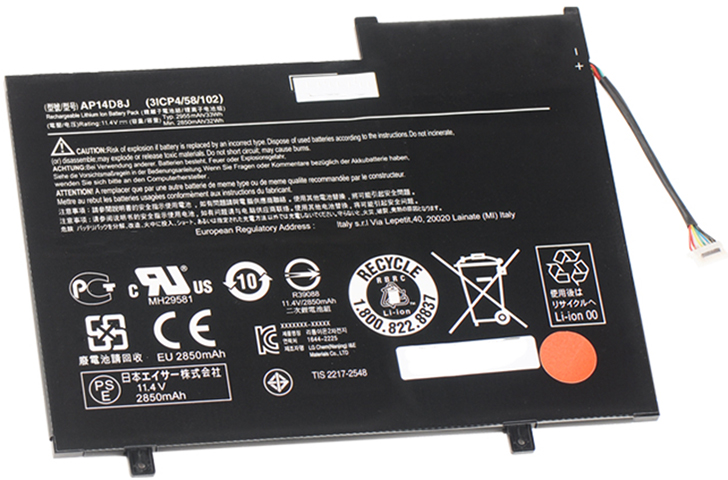 New-33Wh-AP14D8J-Battery-for-Acer-Switch11-SW5-171.jpg FidgetGear New 33Wh AP14D8J Battery for Acer Switch11 SW5-171 SW5-171P 3ICP4/58/102 Series - Image 1