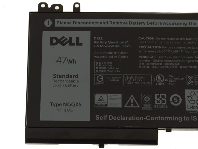 New-Dell-NGGX5-Battery-Best-Deal-for-Dell-Latitude-E5270-E5470.jpg New NGGX5 battery for Dell Latitude E5270 11.4V 47Whr 3 Cell Primary Lithium-Ion Battery 954DF JY8DF - Image 1