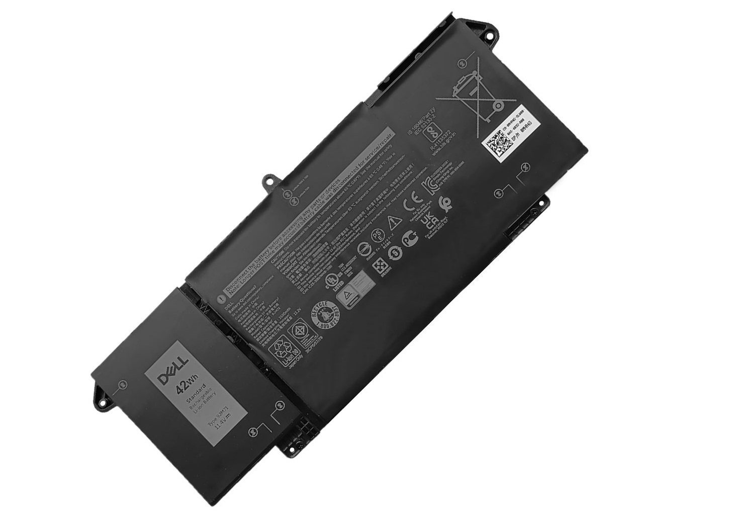 SOLBAT1076.jpg DELL 9JM71 11.4V 42Wh/3500mAh / 7FMXV Laptop Battery For Dell Latitude 13 5320(2-in-1),7520,14 7420 - Image 1