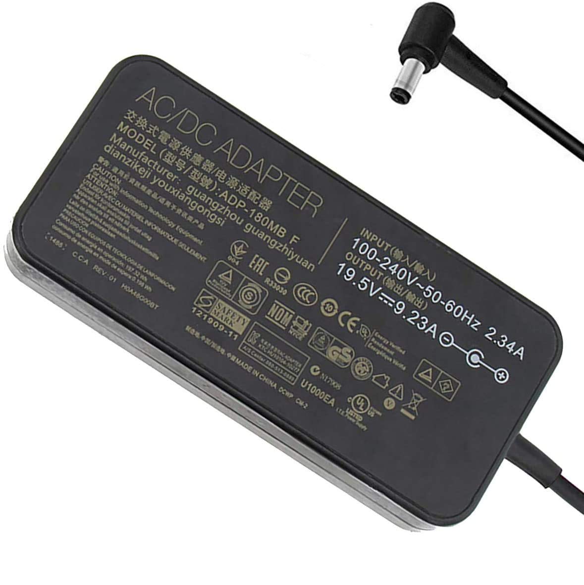 charger.jpg 19.5V 9.23A 180W Laptop Charger, Compatible with Asus ADP-180MB F FA180PM111 ROG G750JM Gaming Laptop AC Adapter - Image 1