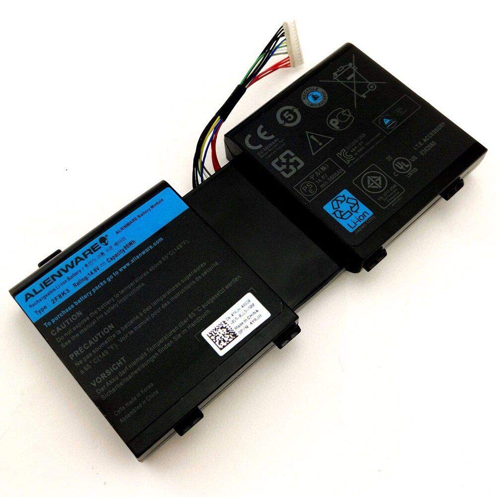 j.jpg 86Wh 2F8K3 0KJ2PX G33TT 02F8K3 Laptop Battery Compatible With Dell Alienware 17 R1 17X 18 18X M17X - Image 1