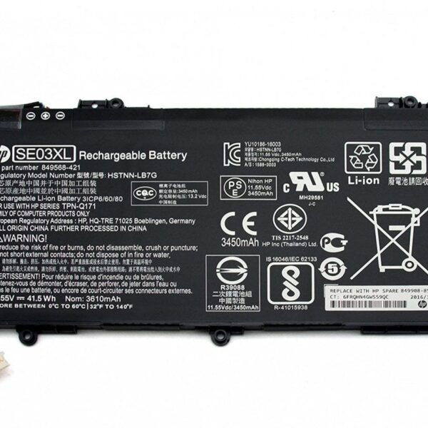 Laptop Battery 11.55V 41.5Wh 3615mAh for HP SE03XL TPN-Q171 14-AL027TXAL070TX Pavilion14-al125TX/126TX/127TXHSTNN-LB7G