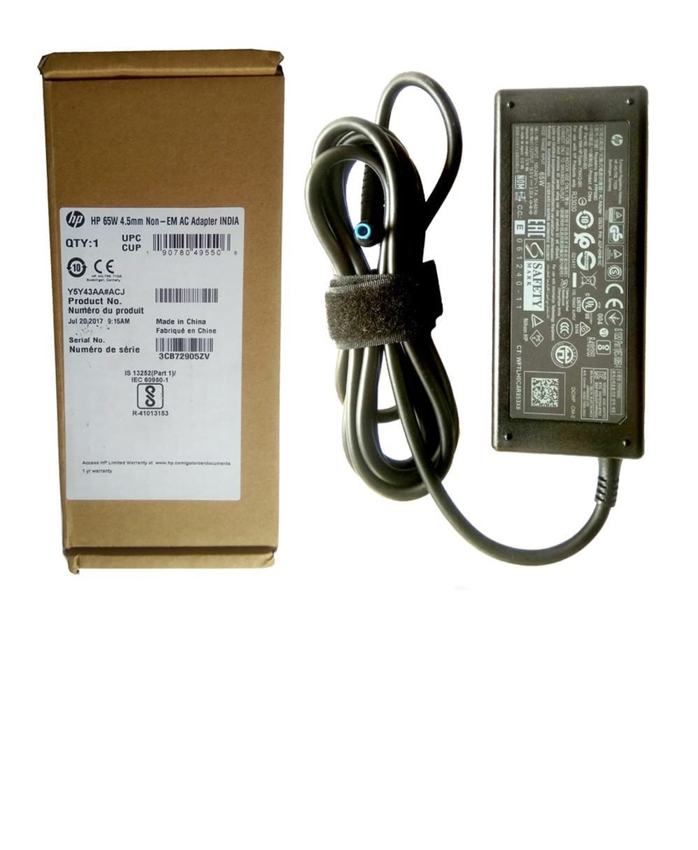 hp-65w-adapter-original-charger-1-1 HP Laptop Adapter Charger 65W 19. 5V 3. 33A Bluetip for Hp 15 - Image 1